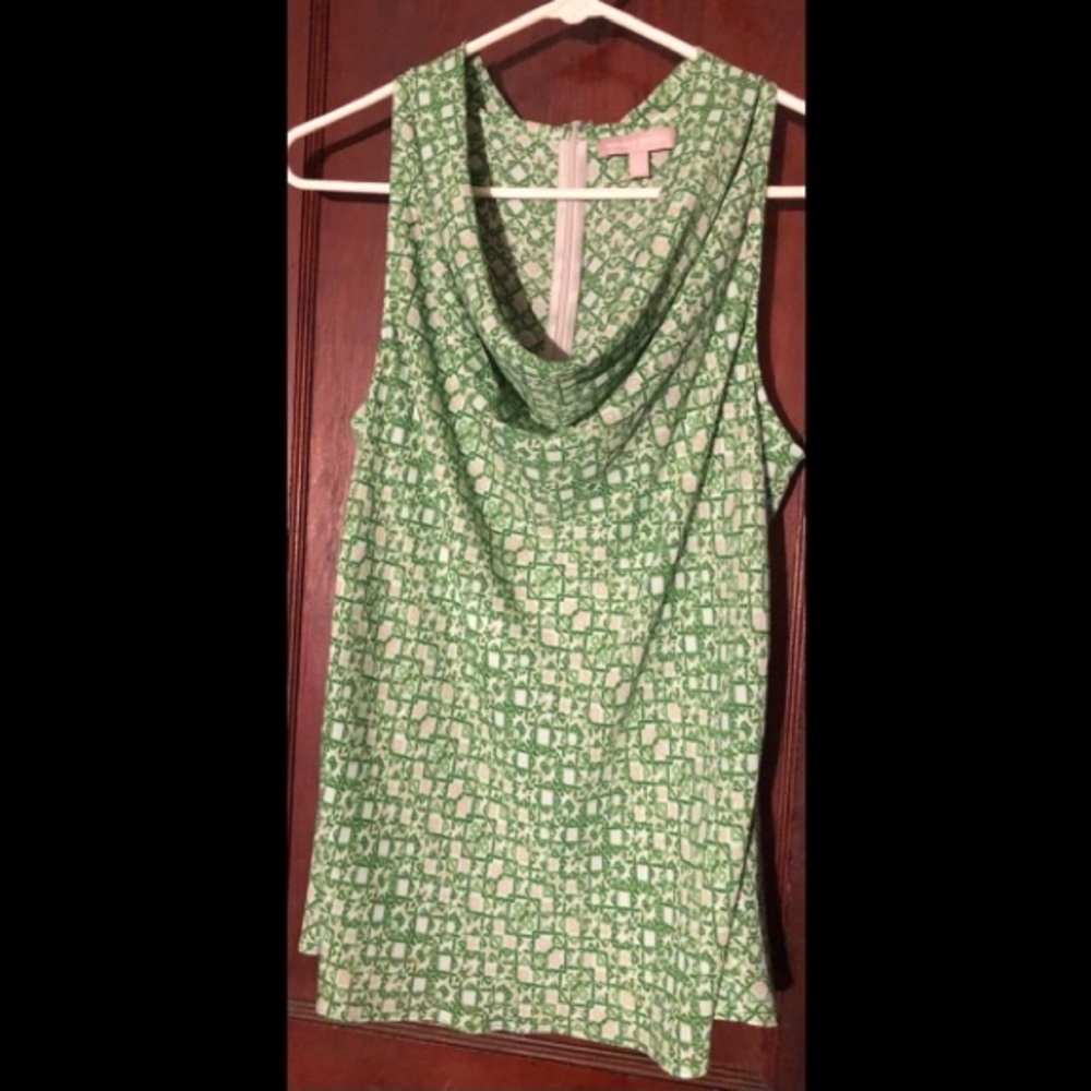 Banana Republic Green Draped Tank Top